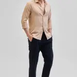 Peach Textured Shirt