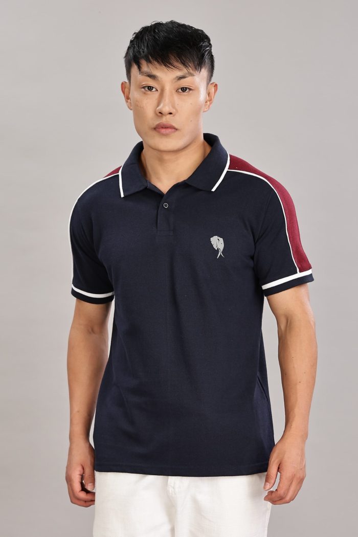 Dark Navy || 100% Cotton Polo T-Shirt