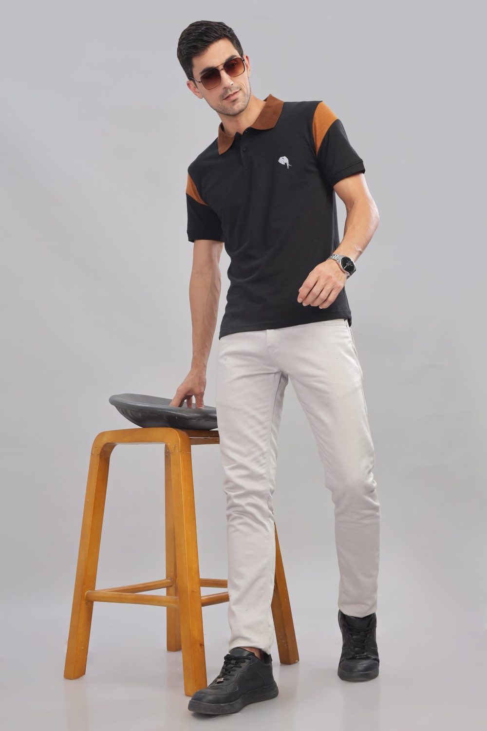 Black || 100% Cotton T-Shirt - Image 3